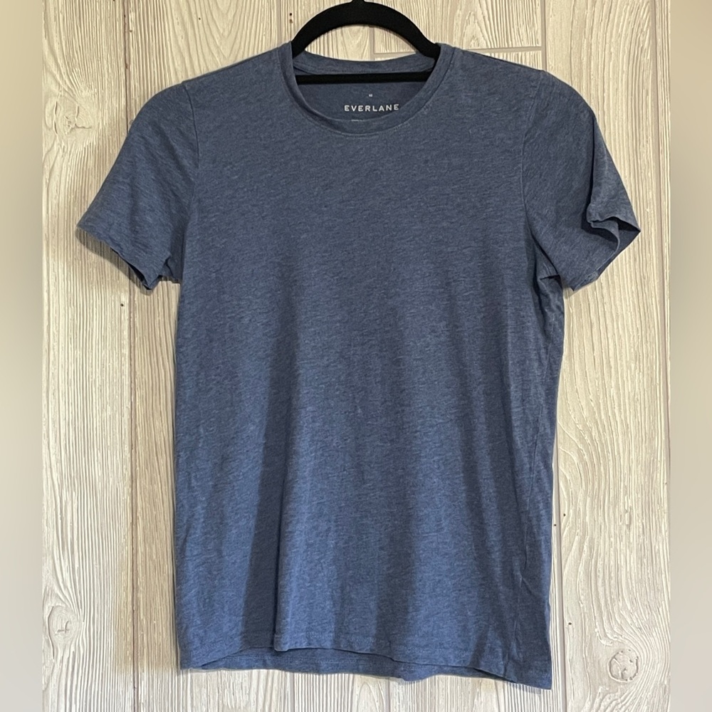 Everlane Heather Blue Crewneck Tee